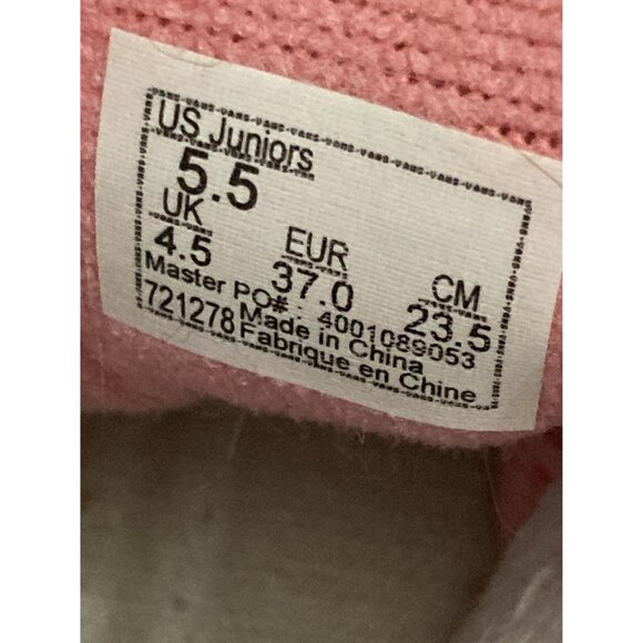 Vans US Juniors size 5.5 High Top Sneakers Pink & White With Cartoon Pattern - Picture 2 of 8